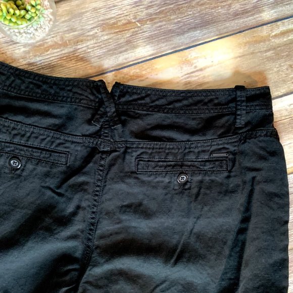 Calvin Klein Jeans Black Linen Blend Shorts - Picture 7 of 7